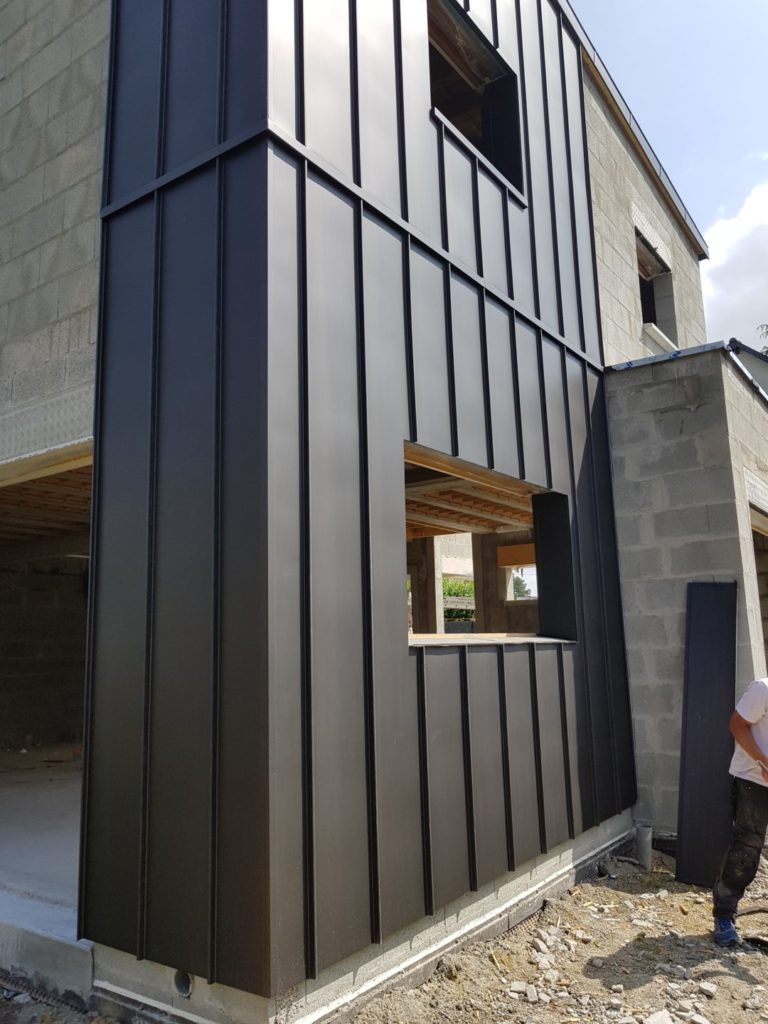 BARDAGE EN ZINC ANTHRACITE 1 - Zinguerie - Rennes, Saint Malo
